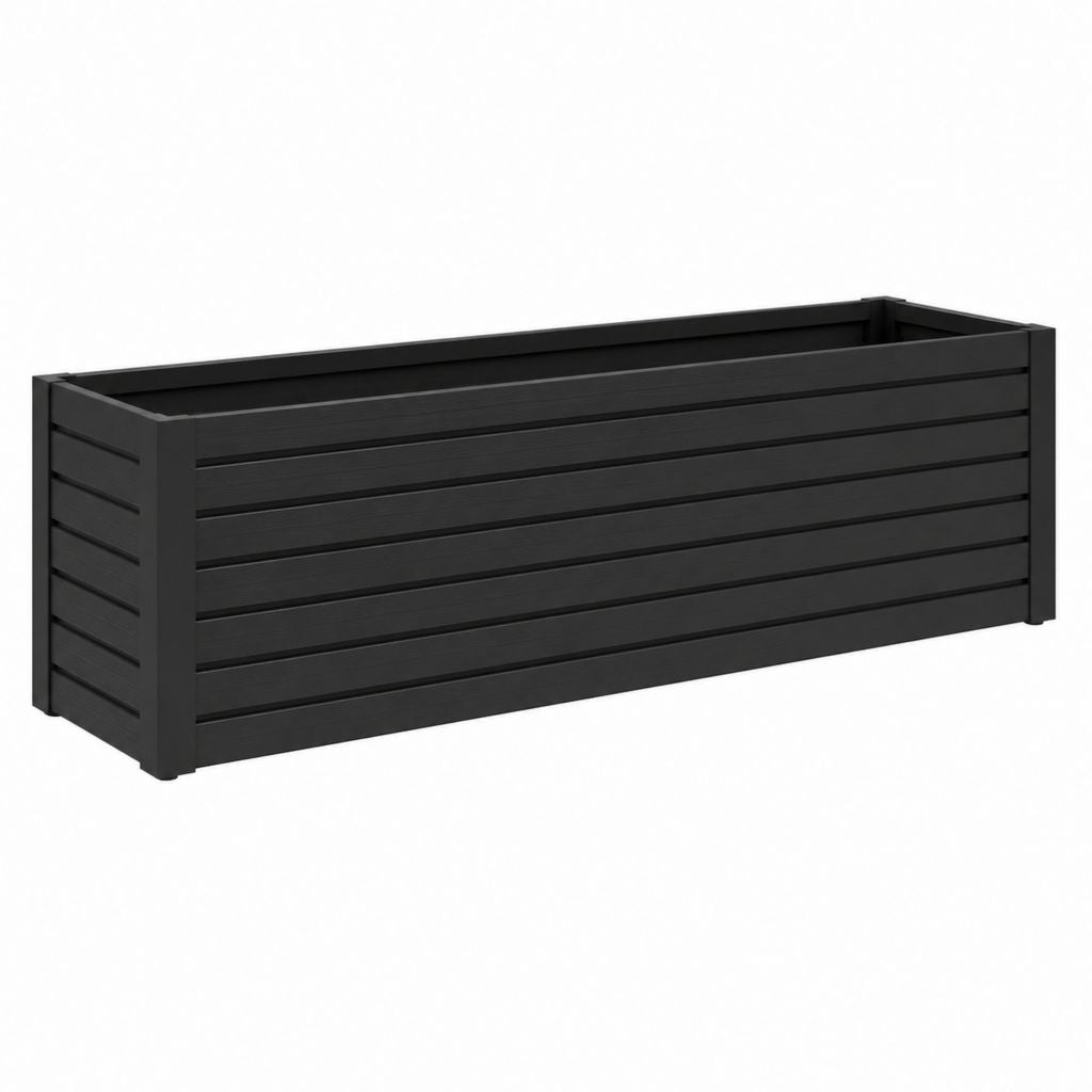 Pflanzkasten Hochbeet Anthrazit Polypropylen Rechteckig 100 x 43 x 35 cm