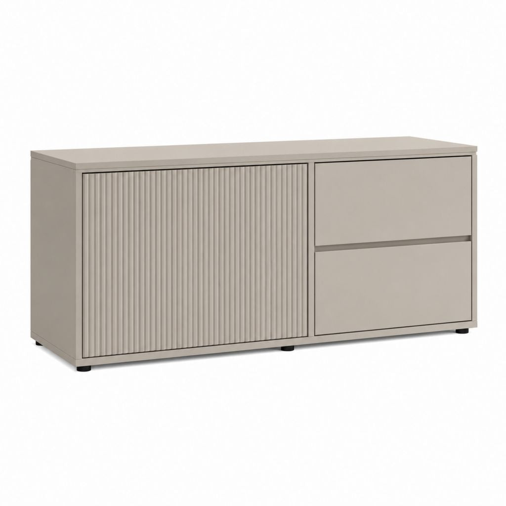 TV-Schrank Sideboard Taupe aus MDF rechteckig 120 x 40 x 75 cm