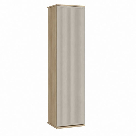 Hochschrank mit Drehtür Beige Eiche Dekor Spanplatte MDF 40 x 35 x 180 cm