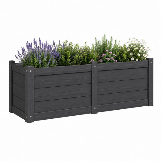 WPC Hochbeet Anthrazit Rechteckig 150 x 50 x 50 cm